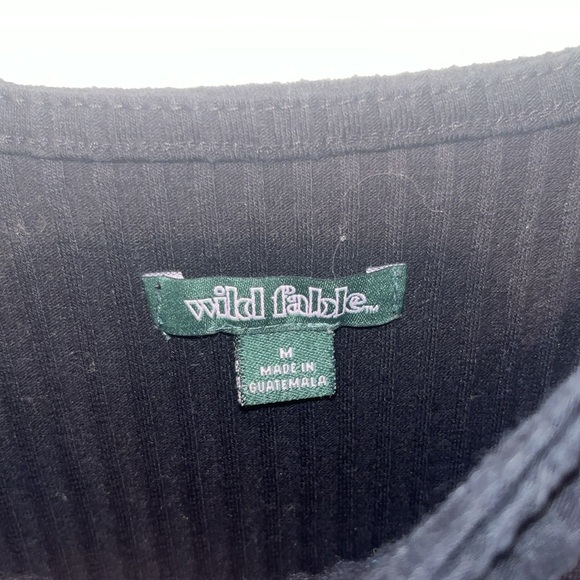 ๐ BOGO FREE ๐ WILD FABLE BLACK RIBBED BODYCON MINI DRESS - Picture 3 of 7